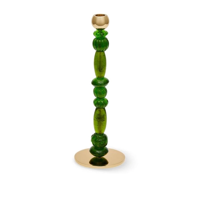 Свещник Beads 34см Цвят тъмно зелено