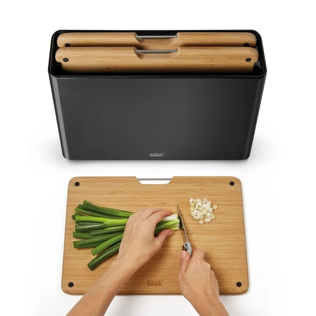 Folio™ Cutting Boards 3pcs Bamboo Color Black