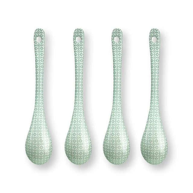 Spoons 6pcs Lily &amp; Lotus Pip Studio Color green