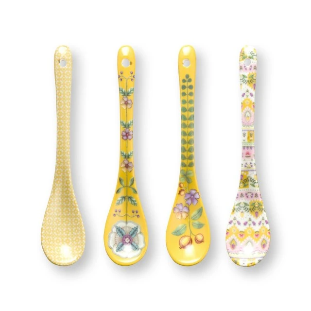 Spoons 6pcs Lily &amp; Lotus Pip Studio Color yellow