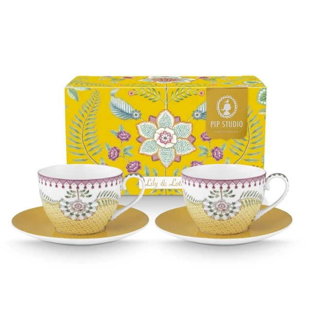 Чаши с чинии 2бр Lily & Lotus 0,300мл Pip Studio