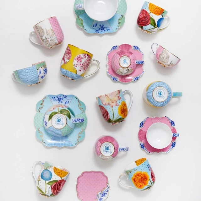 Чаши Royal multi 2бр 0,260мл кралски цветя PIP Studio