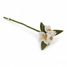 Flower 34cm felt Gry&amp;Sif Color white