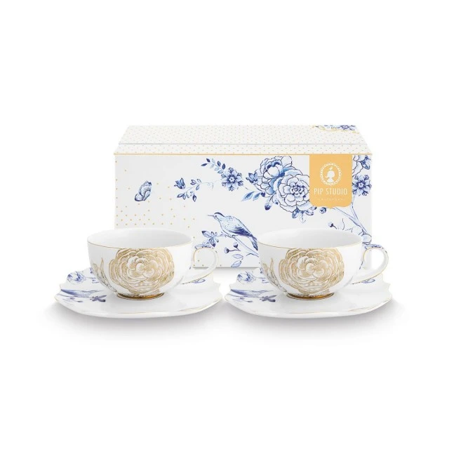 Чаши с чинии 2бр. Royal White 0,225мл Pip Studio