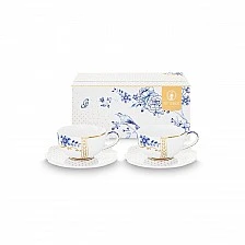 Ποτήρια με πιατάκια 2 τεμ. Royal White 0.125ml Pip Studio