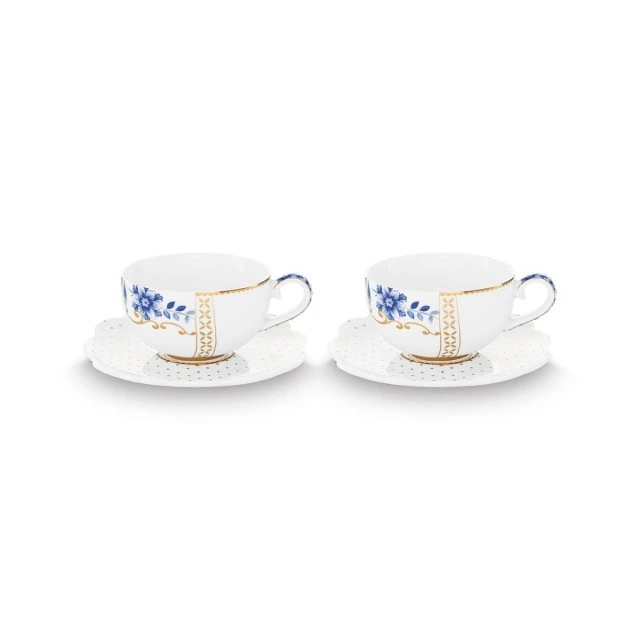 Чаши с чинии 2бр. Royal White 0,125мл Pip Studio