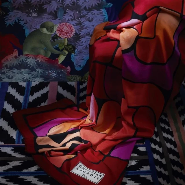 Blanket Lacroix Graphe Magenta Christian Lacroix Color red