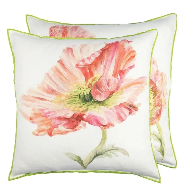 Възглавница Coquelicot Designers Guild Цвят корал