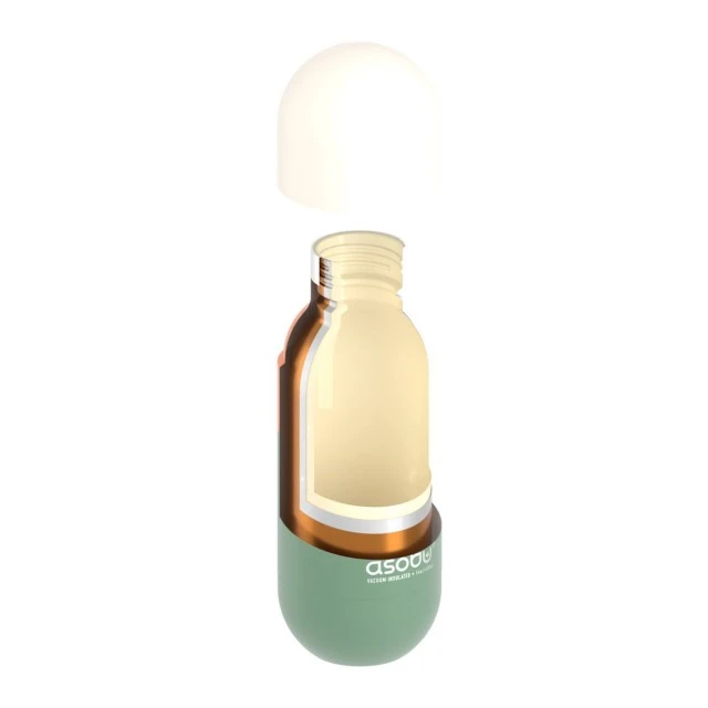 Steel bottle ORB 0.460ml Asobu Color green