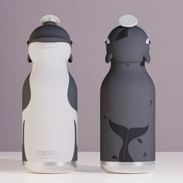 Μπουκάλι Bestie από Asobu 0.460l Μοτίβο φάλαινας Asobu