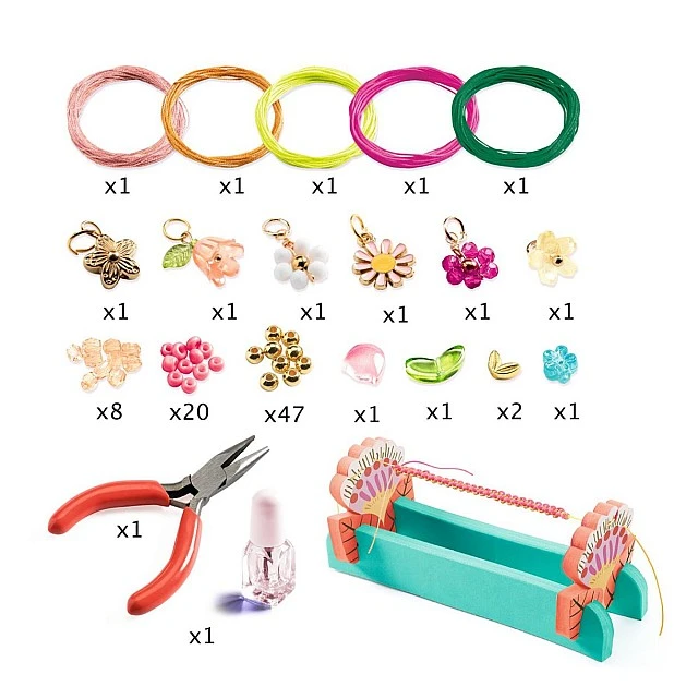 Make pink bracelets with the macramé technique