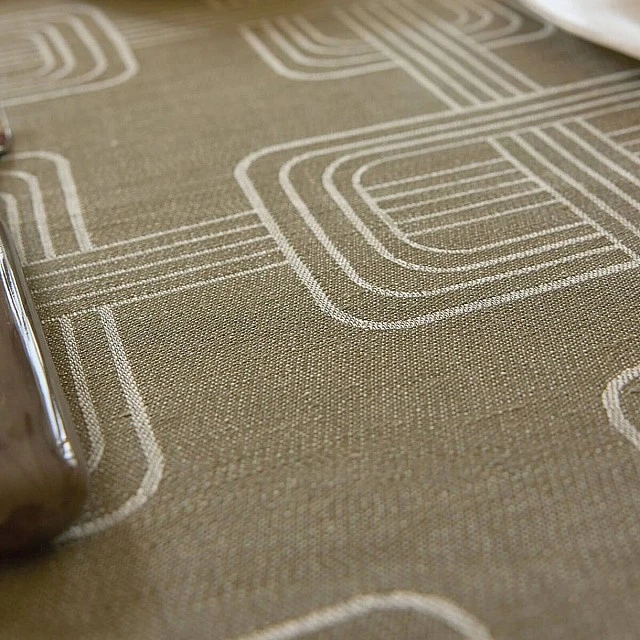 Покривка Hôtel Particulier лен 175см 250см Le Jacquard Francais Цвят зелено