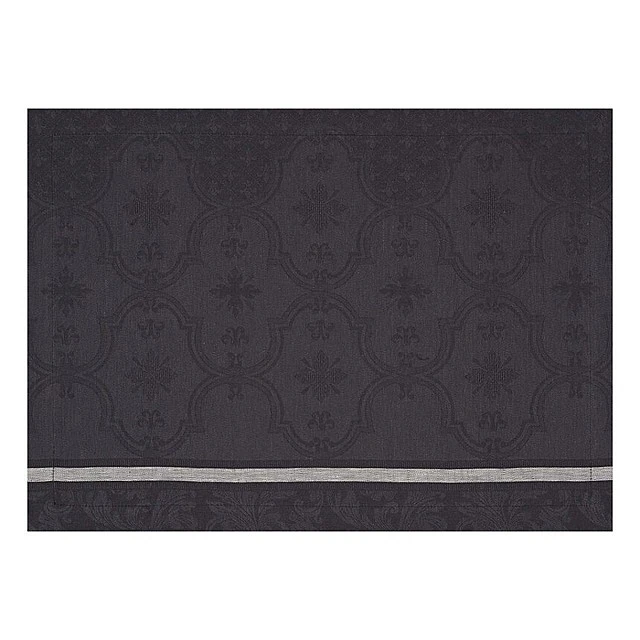 Placemat Armoiries linen 50cm 36cm Le Jacquard Francais Color black