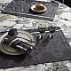 Placemat Armoiries linen 50cm 36cm Le Jacquard Francais Color black