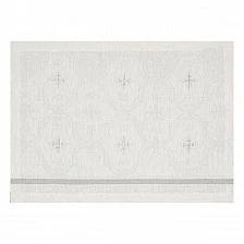 Подложка за хранене Armoiries лен 50см 36см Le Jacquard Francais Цвят бяло