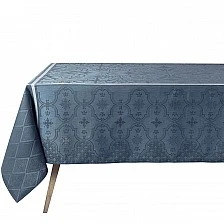 Покривка Armoiries лен 175см 250см Le Jacquard Francais Цвят синьо