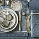 Покривка Armoiries лен 175см 250см Le Jacquard Francais Цвят синьо