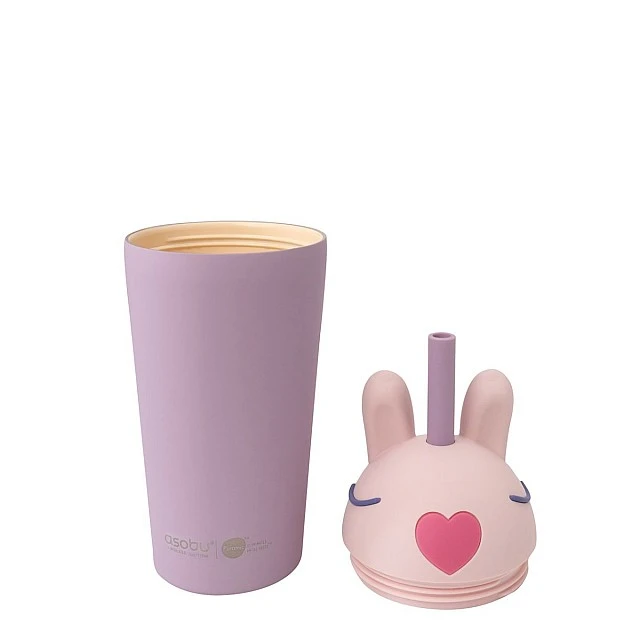 Чаша Bestie Sippy 0,720л Asobu Мотив зайче роза