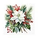 Салфетка 33см 33см 20бр POINSETTIA BOUQUET WHITE Ambiente