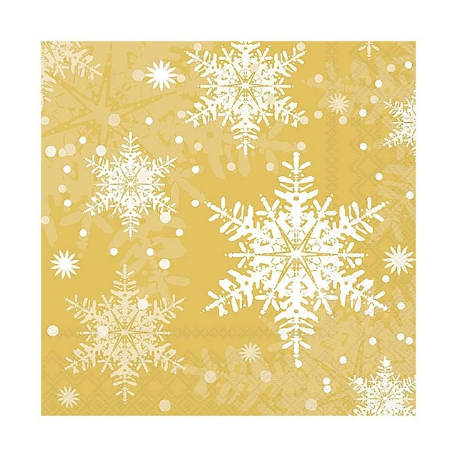 Салфетка 33см 33см 20бр SNOWFLAKES GOLD Ambiente