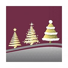 Салфетка 33см 33см 20бр THREE IN A ROW PINK Ambiente