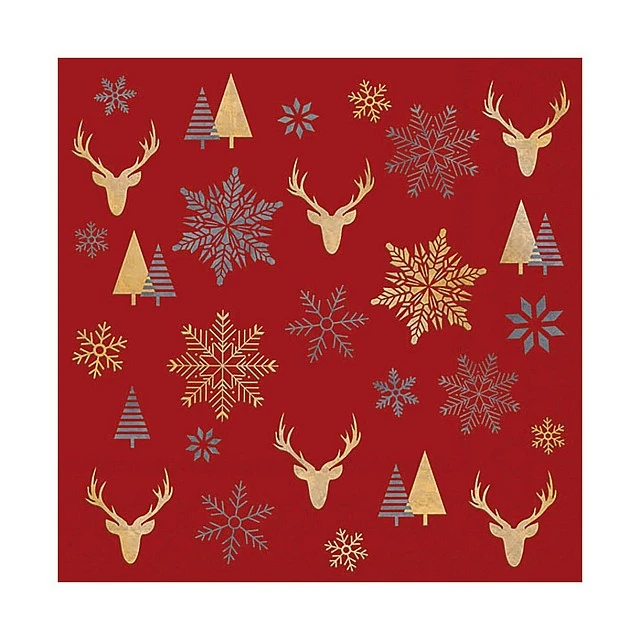Салфетка 33см 33см 20бр WINTER SILHOUETTES RED Ambiente