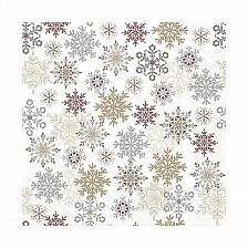 Салфетка 33см 33см 20бр SNOWFLAKES ALL OVER WHITE Ambiente