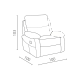 Armchair with electric relaxation mechanism SELENA LUX - dark gray 457
