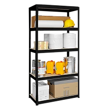 Μεταλλική βάση STAR 180x90x45 cm, έως 275 kg ανά ράφι - μαύρη