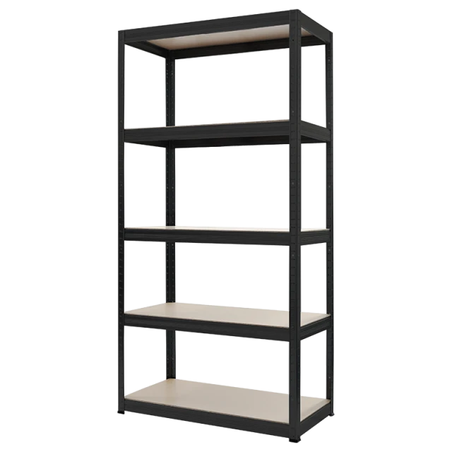 Метален стелаж STAR 180x90x45 см, до 275 кг на рафт  - черен