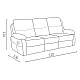 Sofa - three-seater with electric relax mechanism SELENA LUX - beige 105