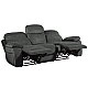 Sofa - three-seater with electric relax mechanism SELENA LUX - dark gray 457