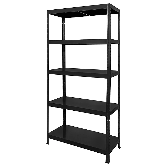 Метален стелаж HARD 180x90x40 см, до 130 кг на рафт  - черен