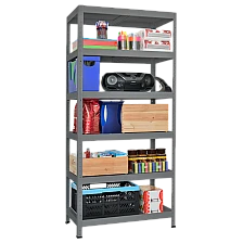 Μεταλλικά ράφια HARD 180x100x40 cm, έως 130 kg ανά ράφι - γκρι