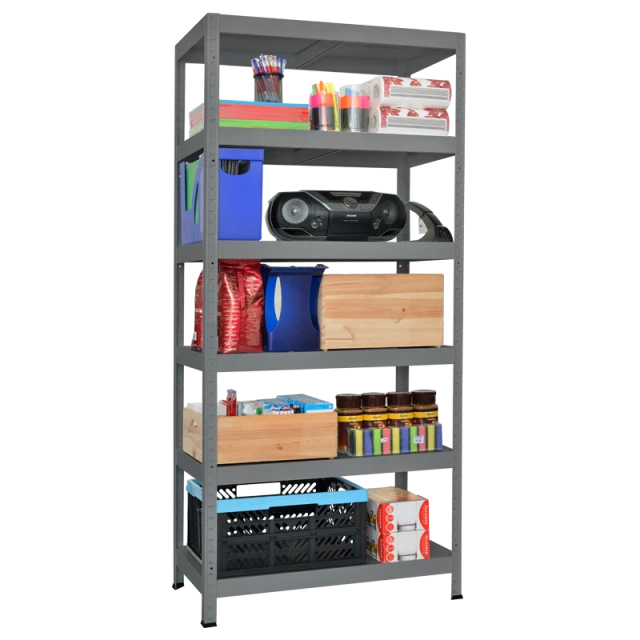 Метален стелаж HARD 180x100x40 см, до 130 кг на рафт  - сив