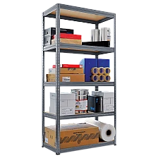Μεταλλική θήκη STAR 180x75x35 cm, έως 275 kg ανά ράφι - γκρι