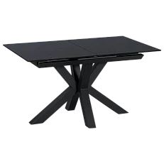 Extendable dining table STARGARD - black