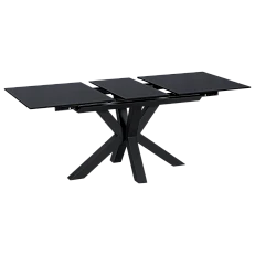 Extendable dining table STARGARD - black