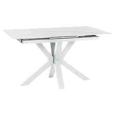 Extendable dining table STARGARD - white 02