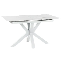 Extendable dining table STARGARD - white 02