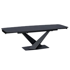 Extendable dining table PLOCK - black