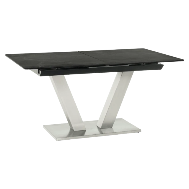 Extendable dining table DUKLA - black