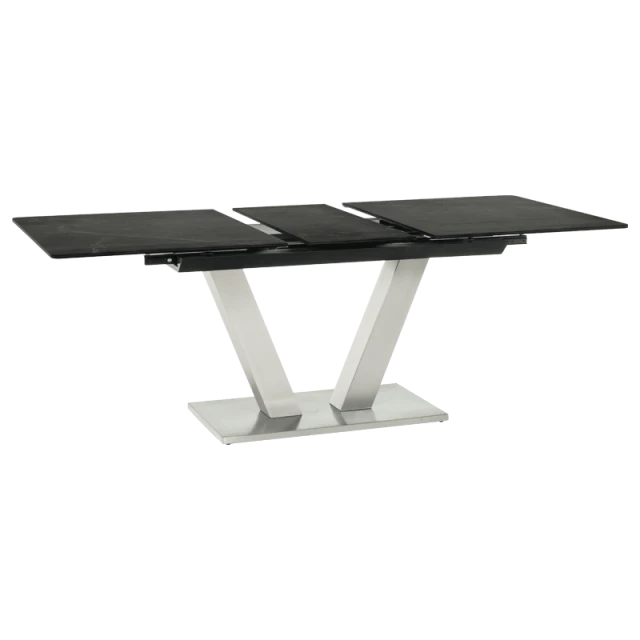 Extendable dining table DUKLA - black