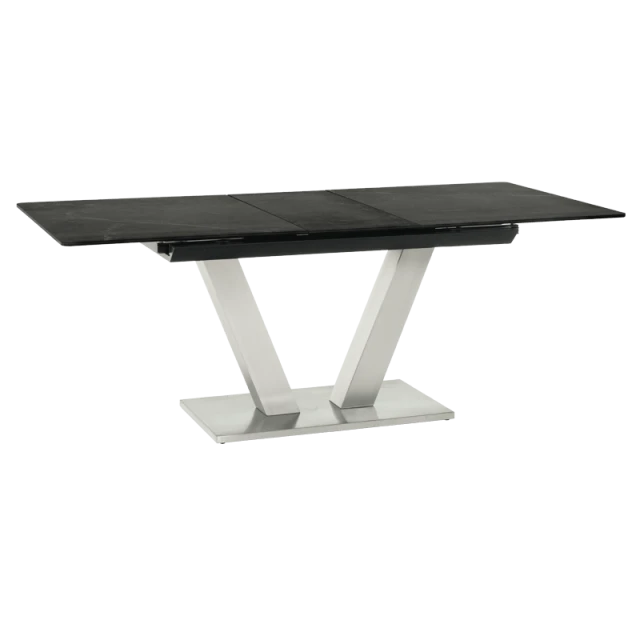Extendable dining table DUKLA - black