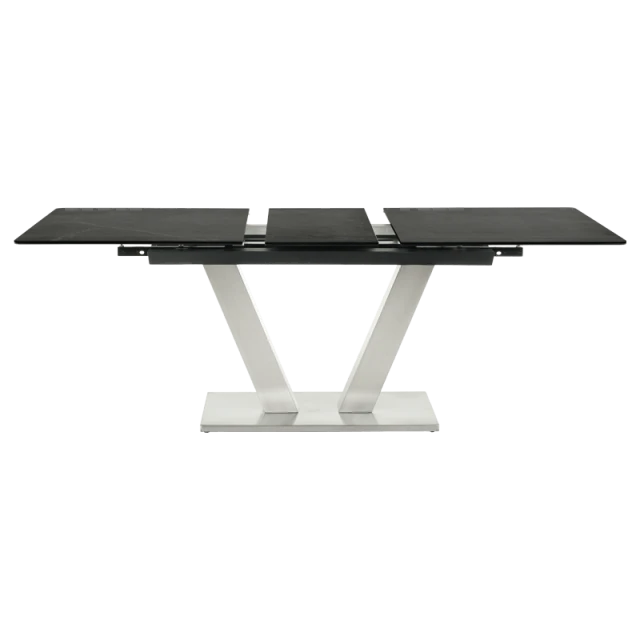 Extendable dining table DUKLA - black