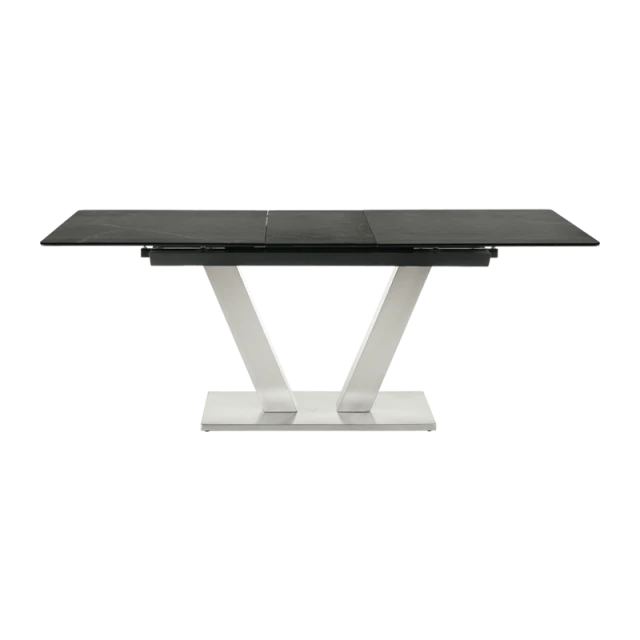 Extendable dining table DUKLA - black