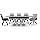 Extendable dining table DUKLA - gray