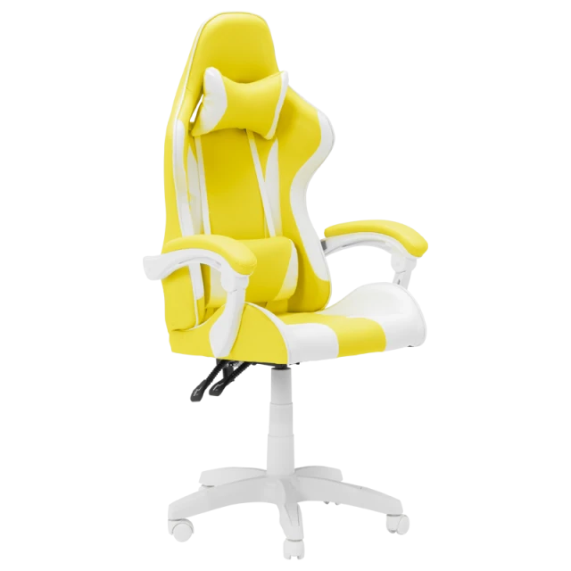 Gaming chair Carmen 6311 - white - yellow