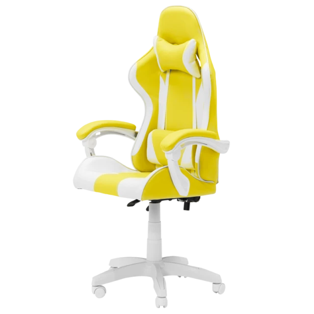 Gaming chair Carmen 6311 - white - yellow