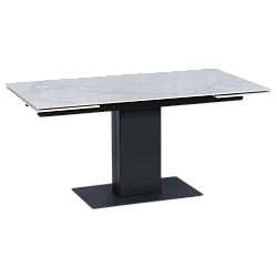 Extendable dining table JURATA - white